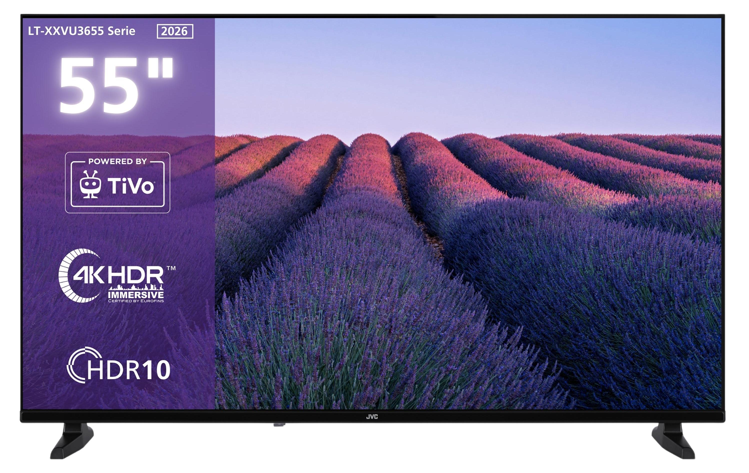 JVC LT-55VU3655 55 Zoll Fernseher 4K UHD Smart TV by TiVo mit HDR, Triple-Tuner, LED TV (2026)