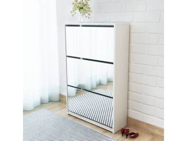Meuble à chaussures - VIDAXL - 3 étagères - Blanc - Entrée