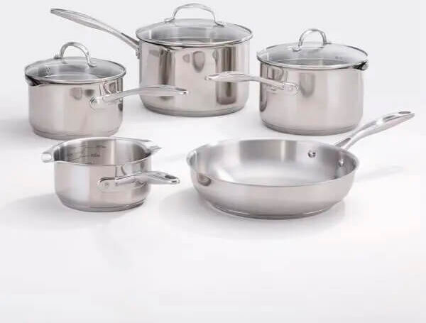 Stellar Profile 5 Piece Uncoated Cookware Set