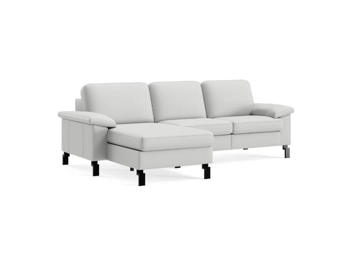 Ecksofa Classica-8011, Johann Jakob, kat. j, mercury light grey, Leder