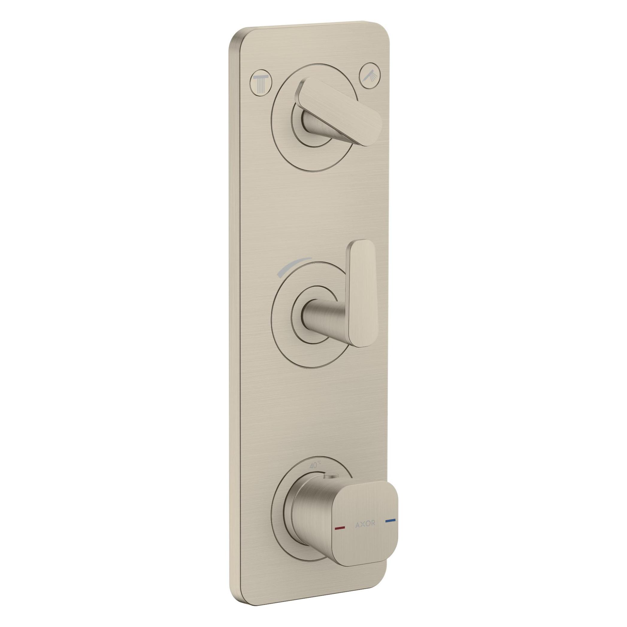 Axor Citterio C Module thermostatique 380/120 encastré avec plaque pour 2 consommateurs, 49700820 (49700820)