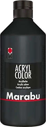 Marabu 073 Acrylfarbe schwarz 500,0 ml, 1 St.