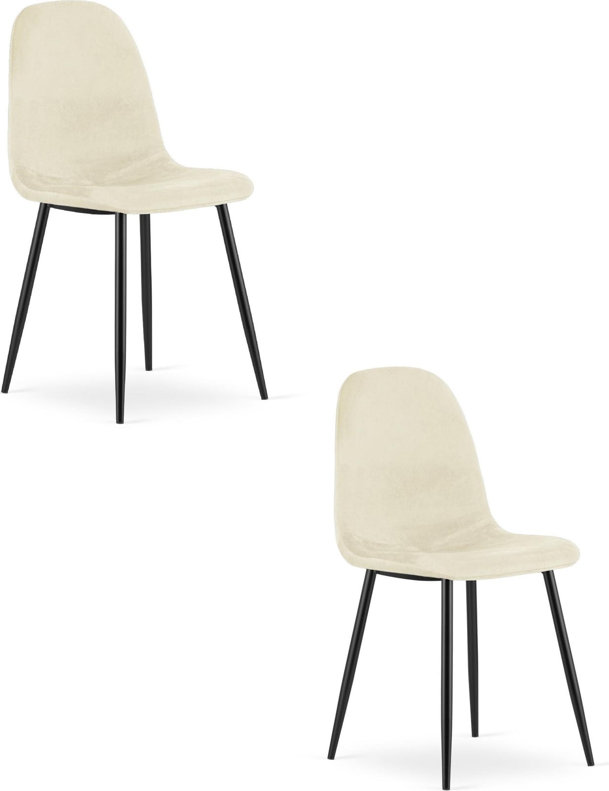 Leobert Como 2-delige set stoelen in beige fluweel