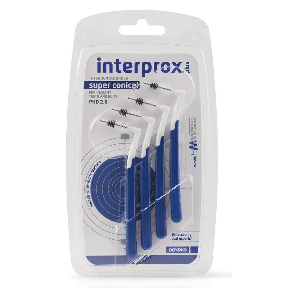 Interprox Plus Super Conical Dark Blue Phd 2.0 Interdental Brush (4x, 4 mm) (54097333)
