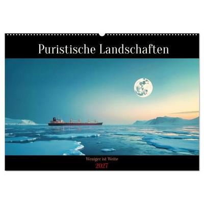 Puristische Landschaften (Wandkalender 2027 DIN A2 quer), CALVENDO Monatskalender