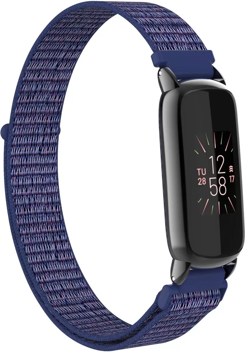 INF Nylon Loop Armband kompatibel mit Fitbit Luxe - Verstellbares Sportarmband Blau