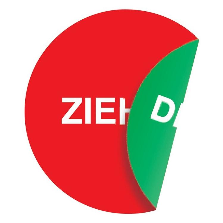 HP Autozubehör Türaufkleber Ø 100 mmLxB Ziehen/Drücken Folie selbstklebend (3000277038)