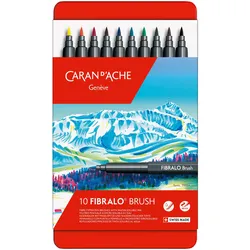 Caran d'Ache, Malstifte, Fibralo Brush Metallschachtel (10x)