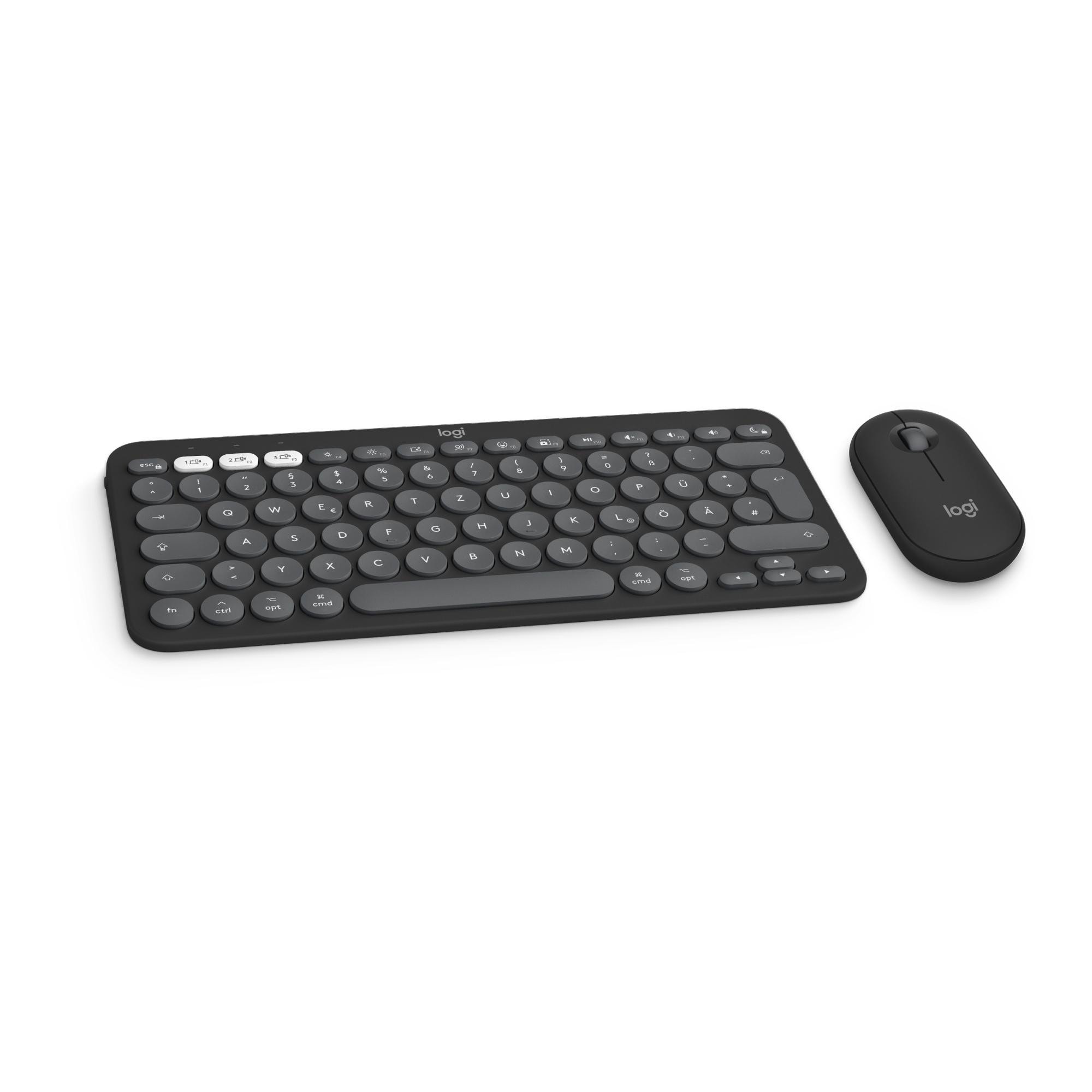 Logitech Pebble 2 Combo for Mac Graphite - Slim Bluetooth®-Tastatur und -Maus für Mac 920-012208