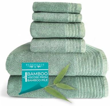 BedVoyage Absorbent Bamboo Spa Towel 6pc Set - 6pc Set