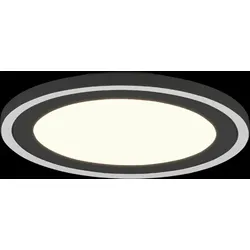 Trio R67223332 LED-Deckenleuchte Carus 1x16W+8,5W | 2300lm+1300lm | 3000K - separate Schalter, schwarz