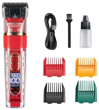 Inspired Finds Professional Rechargeable Pet Clipper Grooming Trimmer For Dogs & Cats red Basic Model