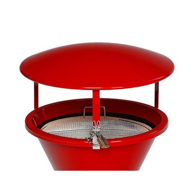 PROREGAL Dach für klassischen Standascher | HxBxT 23x44x44cm | Stahlblech | Rot