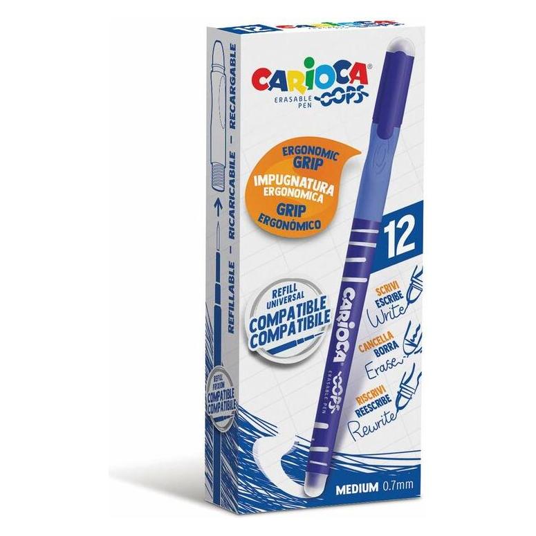 Carioca 43039/02 Gelschreiber mit Kappe Blau Medium 12 Stück(e) (12x) (39828461)