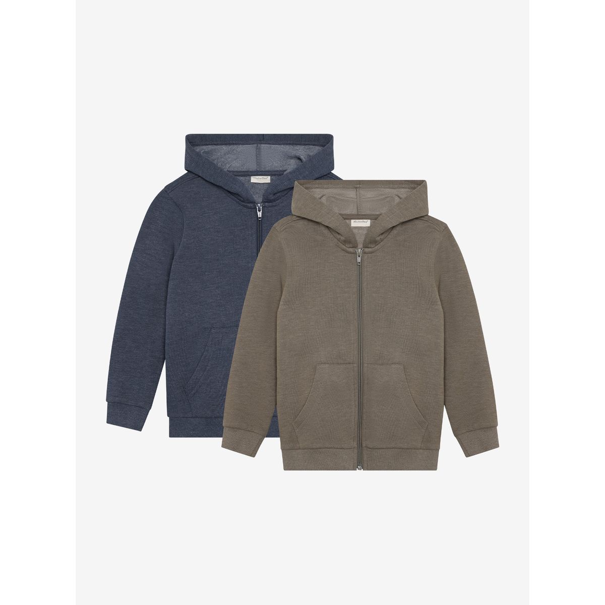 Minymo Sweat Jacket w. Hood (2-pack) vetiver (9152) 92 5752-9152-92