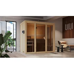 Karibu 68 mm Sauna Ida 3 inkl. Ofen 3,6 kW intgr. Strg