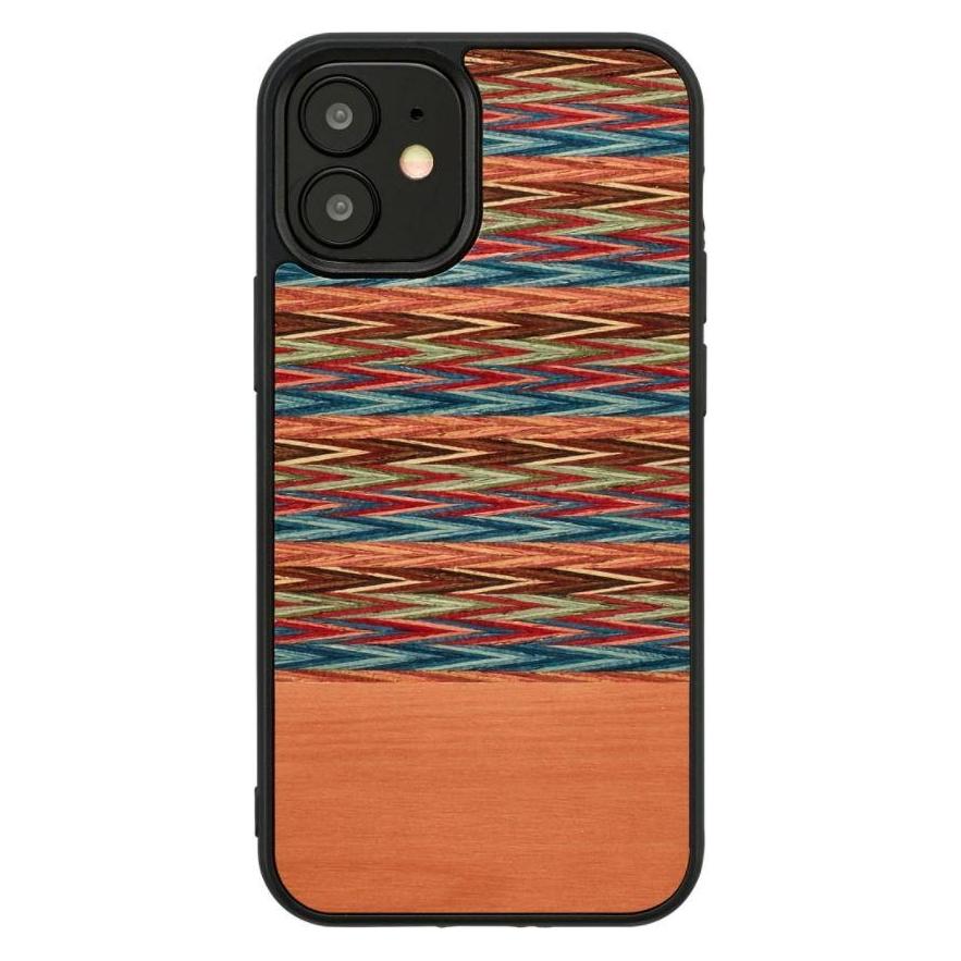 Man.Wand &WOOD case for iPhone 12 mini browny check juodas (Apple iPhone 12 mini) (1000001428m)