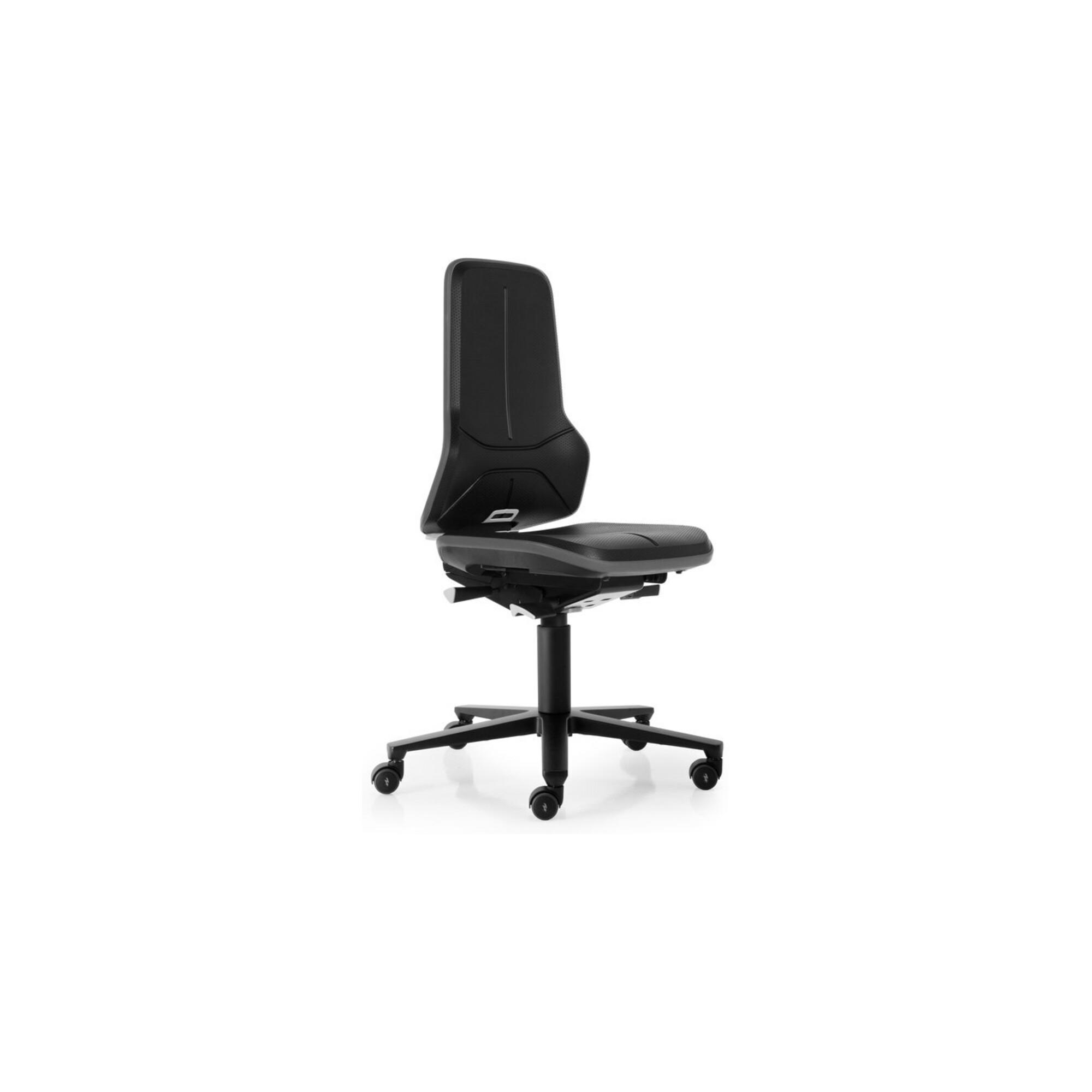 bimos Arbeitsstuhl ESD Neon 2, grau Sitzhöhe 450-620 mm mit Rollen, ohne Polster (9563E-9999-3278)