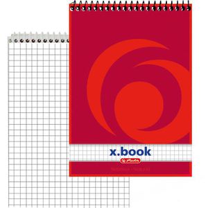 Herlitz 110734 x-book Notizblock A7 kariert 60g/qm