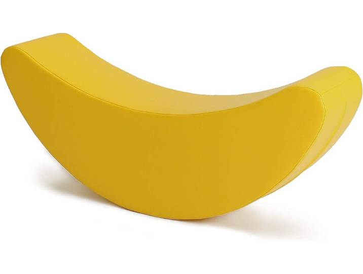 IGLUSoftplay Schaukelpferd IGLU Schaukelspielzeug IGLU XL -Schaukelpferd Banane aus Schaumstoff, Modernes Design, hochwertige Verarbeitung, Kindergarten, Kita