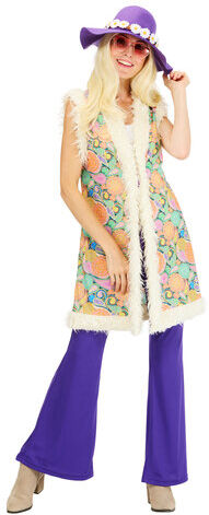 Kostüm "Hippie" für Damen, violett-color