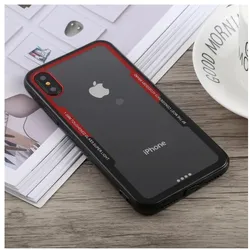 Handy Tasche für iPhone XS Max Cover Case Panzer Schutz Hülle Bumper Rot Schwarz