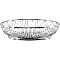 Alessi, Dekoschale, Drahtkorb Silberfarben