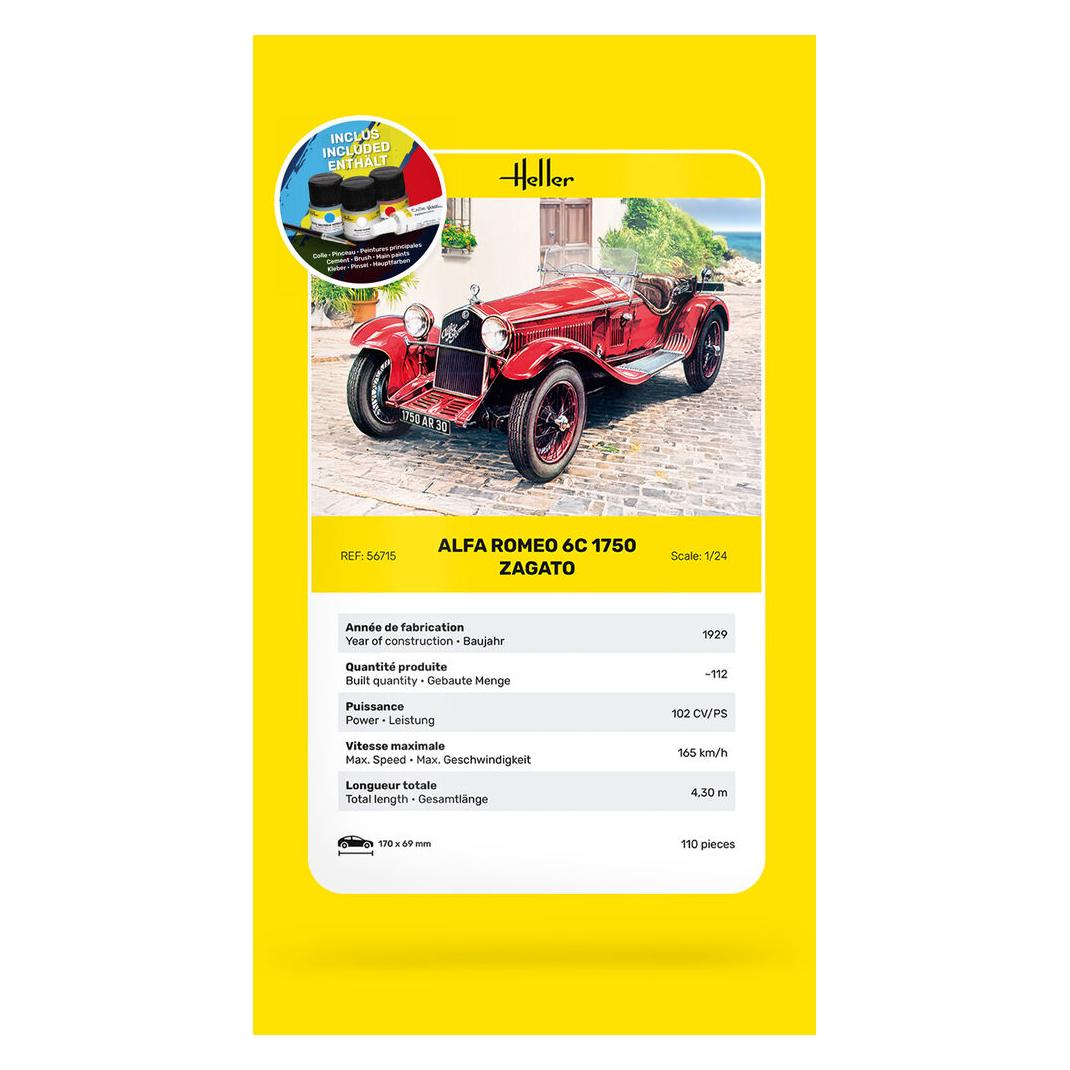 Heller STARTER KIT Alfa Romeo 6C 1750 Zagato (56715)