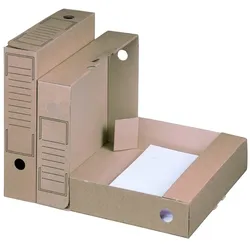 VEPATIM 20x Archiv-Ablagebox 252x70x317mm wiederverschließbar braun
