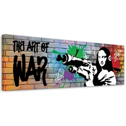 WANDBILD banksy mona lisa und die panzerfaust