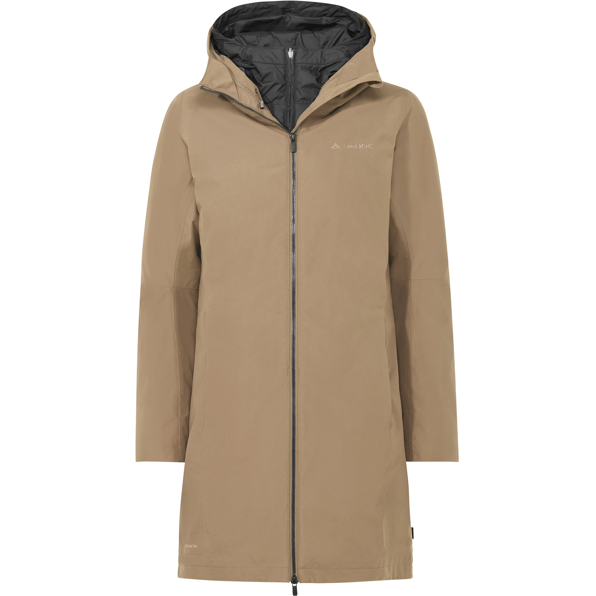 Vaude Annecy 3in1 III Mantel Damen Doppeljacke beige Größe S Lifestyle Isolierend Wasserabweisend