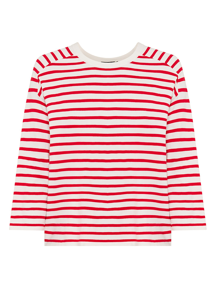Olsen Pullover in Rot/ Weiß - 42
