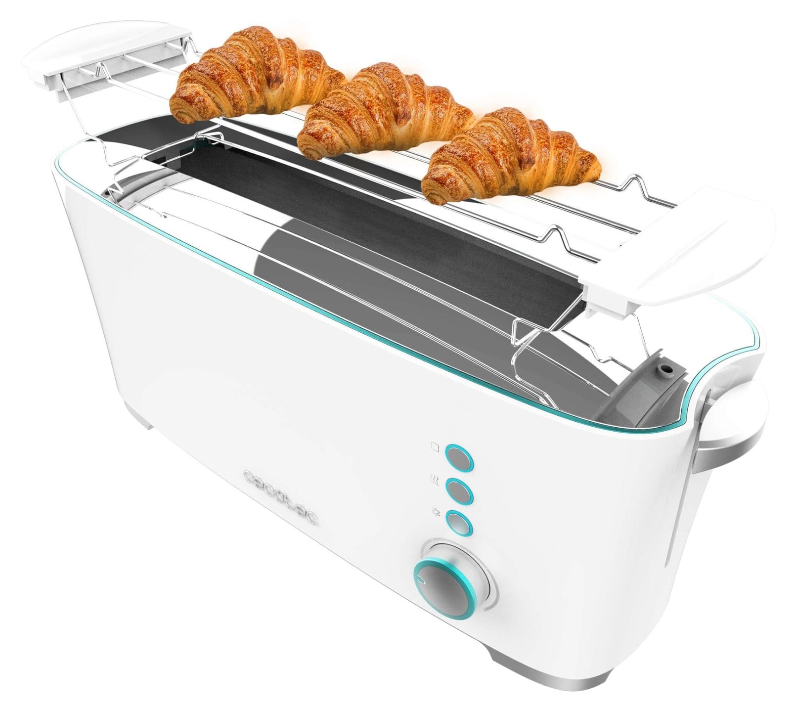 Cecotec Toast&Taste Extra W broodrooster voor 2 sneetjes, wit, 1000 W