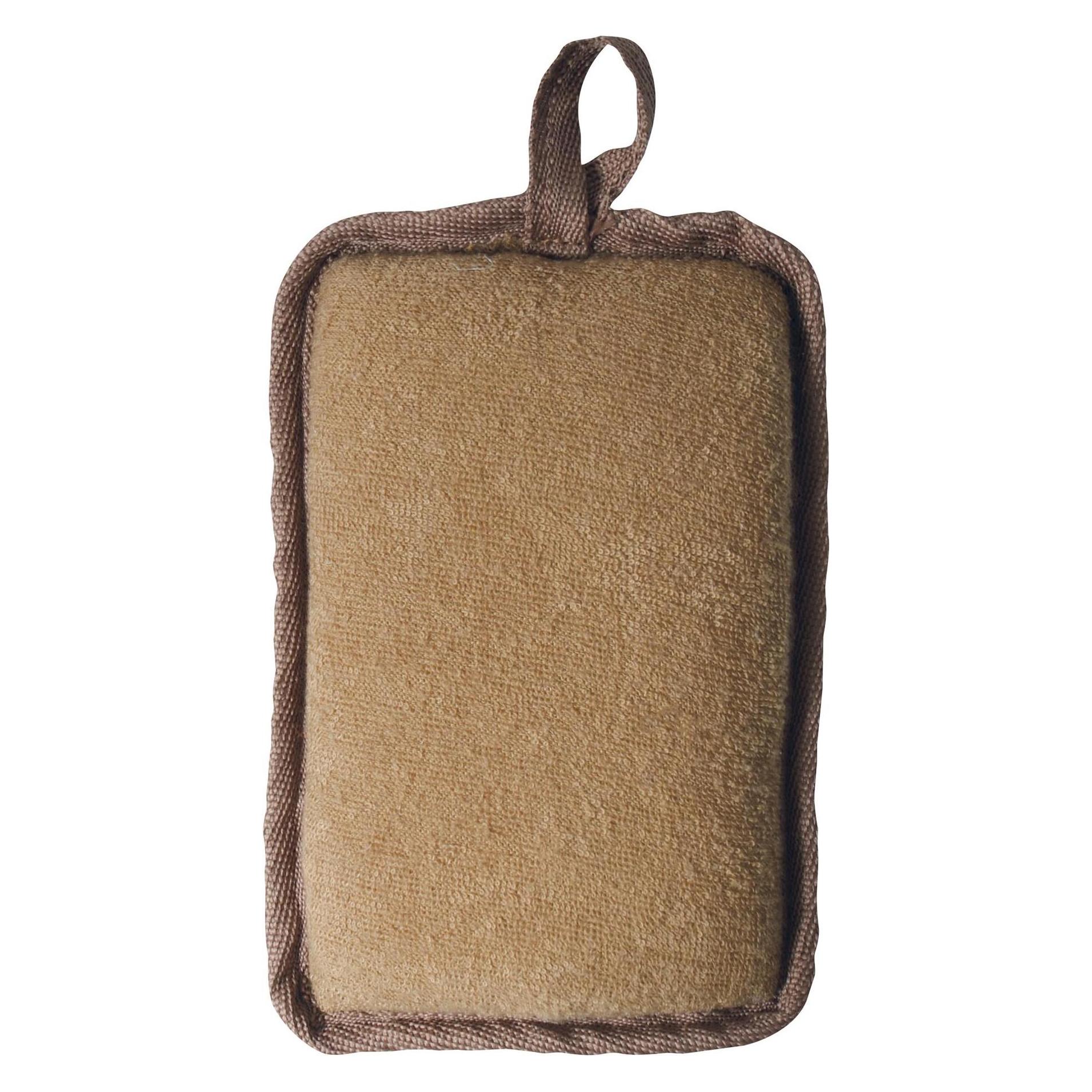 MSV Badeschwamm aus Jute 19 x 10 cm, Braun (145843)