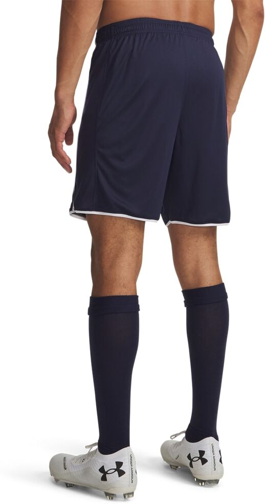 Trainingsshorts UNDER ARMOUR "UA M CHALLENGER TRAIN SHORT", Damen, Gr. M, N-Gr, blau (midnight navy, weiß), Obermaterial: 100% Polyester, Hosen Trainingsshorts, für vielseitige Aktivitäten, leichtes Material, Sportmode-Design midnight navy, weiß M, N-Gr