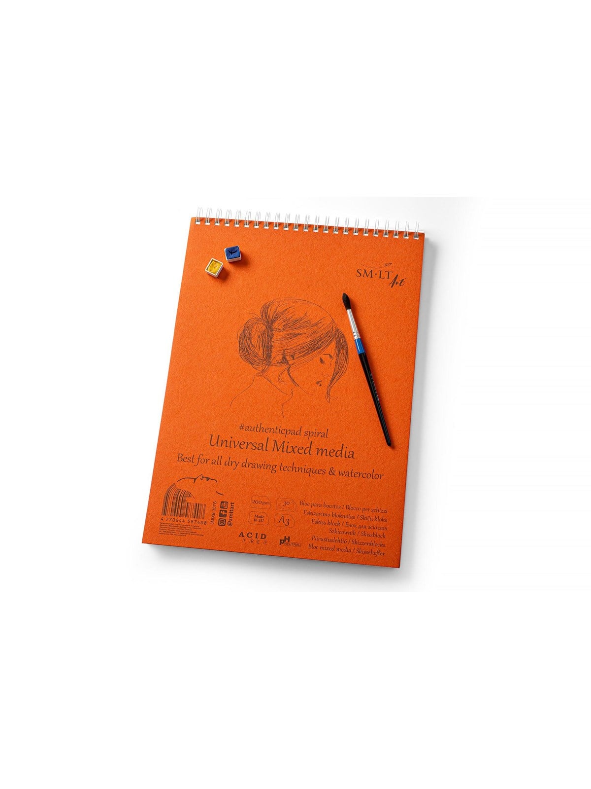 SMLT Drawing pad MIXED MEDIA paper. A3. 200g.