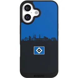 Nivocase Handyhülle für Apple iPhone 16 Hülle NIVOpure Case Schwarz HSV Hamburg Skyline (Apple iPhone 16), Smartphone Hülle, Schwarz