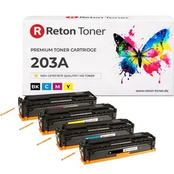 4  Reton Toner | 40% höhere Druckleistung | kompatibel zu HP 203A