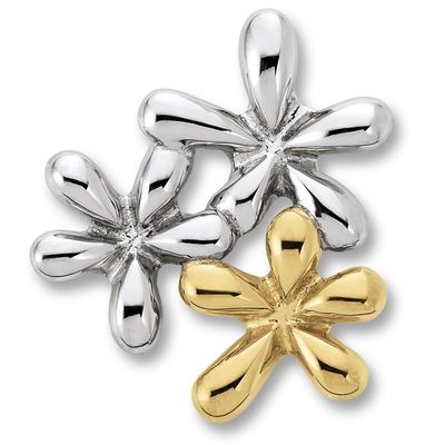 Kettenanhänger ONE ELEMENT "Blume Anhänger aus 925 Silber", gold (silber), Schmuckanhänger, Mädchen, Silber 925 (Sterlingsilber), Kettenanhänger, Persönlicher Akzent – schlicht, modern, aussagekräftig