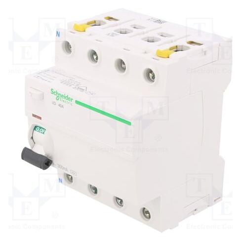 Schneider Electric Acti 9 iID-RCCB-4P-40A-300mA-Typ AC A9Z14440 (A9Z14440)