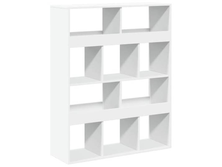 Regal, Raumteiler, Weiß, 100 x 33 x 125,5 cm, Holz 10 Vielseitiges Trennregal, Aufbewahrung von Büchern und Gegenständen, glatte Oberfläche, leicht zu reinigen