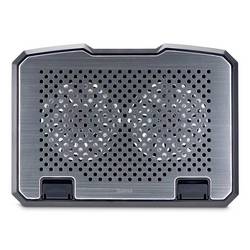 hama 00126807 Laptop-Kühler Aluminium, neigbar, leise, 2 Lüfter, bis 40 cm (15,6), SW