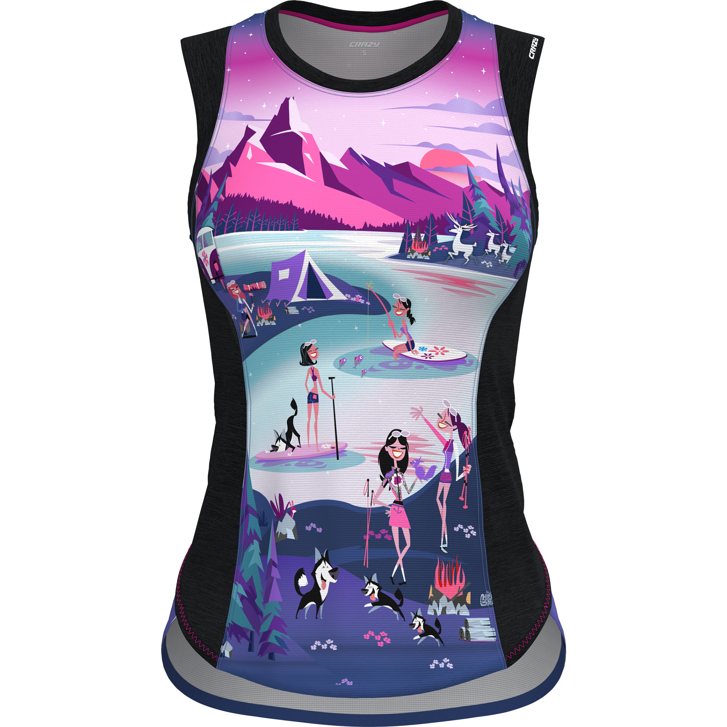 Crazy Sirio Top Damen Tanktops lila Größe L Alpinklettern | Bergsteigen Elastisch