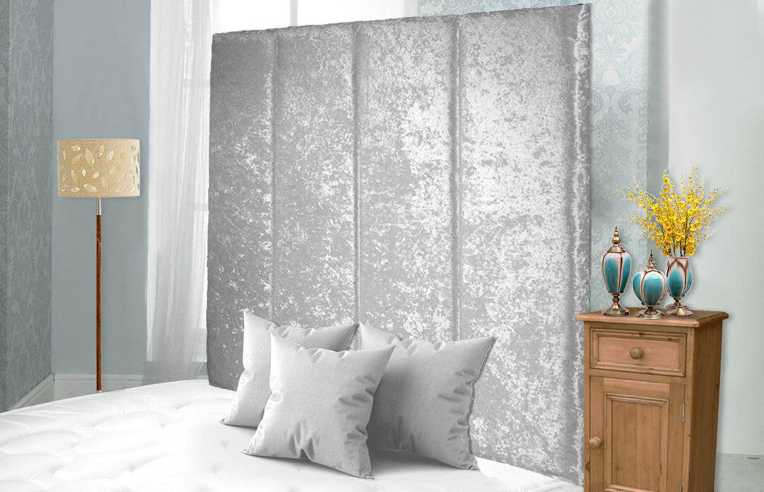Fairmont Park Schaffer Upholstered Velvet Headboard White Double (4'6)