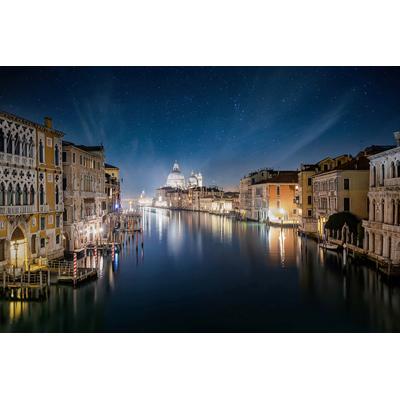 Fototapete PAPERMOON "Venedig bei Nacht", bunt, B:4m L:2,6m, Vlies, Tapeten