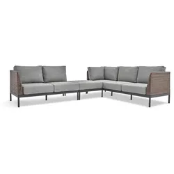 idyl Gartensofa Setja 3-Sitzer Stoff Grau