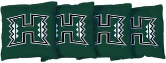 Skip's Garage Hawaii Manoa Rainbow Warriors Green Cornhole Bags
