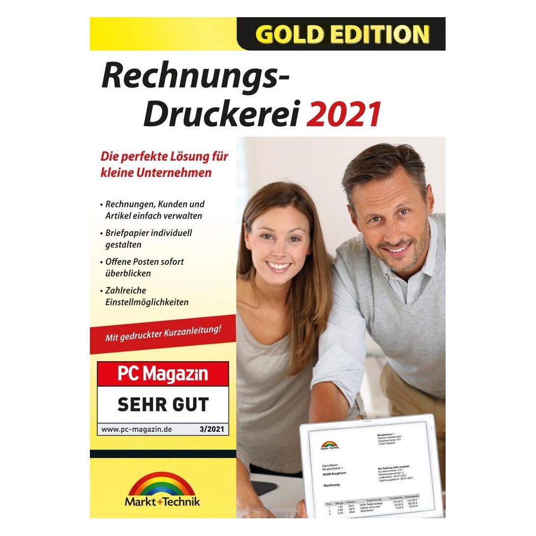 Markt + Technik Rechnungsdruckerei 2021 Gold (1 User, 1 Geräte/User, unbegrenzt) (74550)