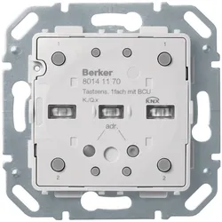 Berker, Zubehör Schalterprogramm, Tastsensor-Modul 1fach 80141170 mit integ. Busankoppler KNX K.1