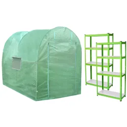 Polytunnel 19mm 4m x 2m mit Regale